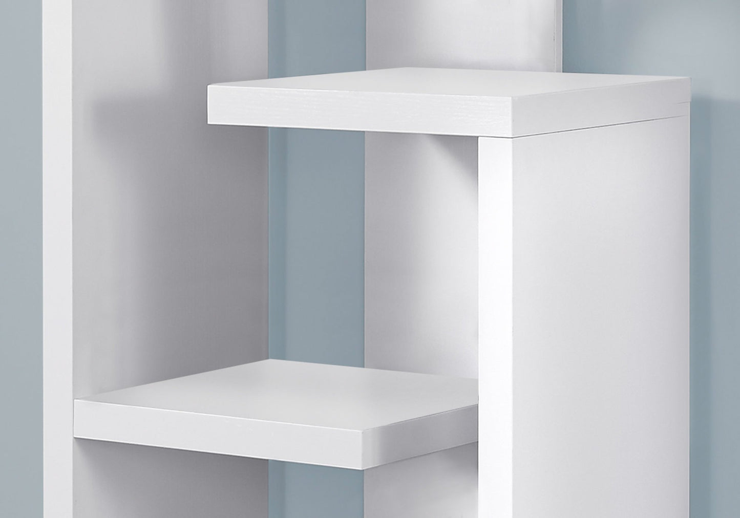 12" x 18.5" x 47.25" White Particle Board HollowCore Bookcase