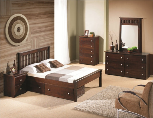 Pivot Direct PD-500FCP Full Size Contempo Bed in Dark Cappuccino